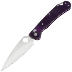 Couteau Pliant Daggerr Sting Slim Lame Acier VG-10 Satin Manche G10 Violet Crossbar DGRFM022SPRS