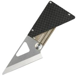 Couteau Daggerr CardKnife Lame Acier VG-10 Manche Titane Carbon Fiber Bronze Frame Lock DGRCRDKNFBR