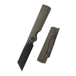 Couteau Pliant KB Get Some Lame Acier M390 Manche Titane Bronze Framelock KUB445D