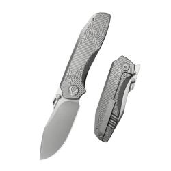 Couteau Pliant KB Agera Lame Acier M390 Manche Titane Gris Framelock KUB437A