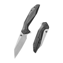 Couteau Pliant KB Nova Lame Acier M390 Manche Titane Noir DLC Framelock KUB495E