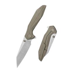 Couteau Pliant KB Nova Lame Acier M390 Manche Titane Bronze Framelock KUB495D
