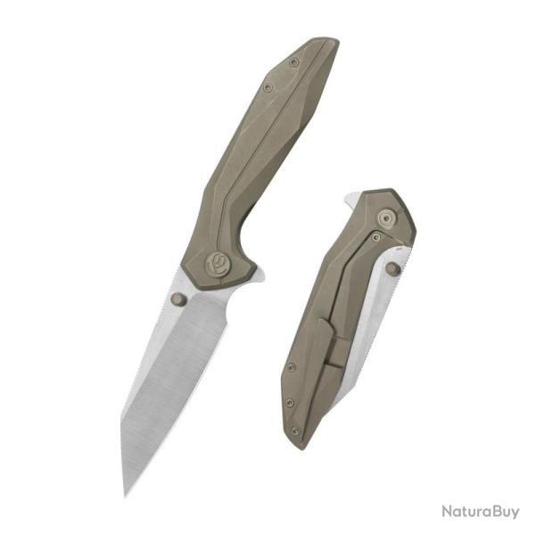 Couteau Pliant KB Nova Lame Acier M390 Manche Titane Bronze Framelock KUB495D