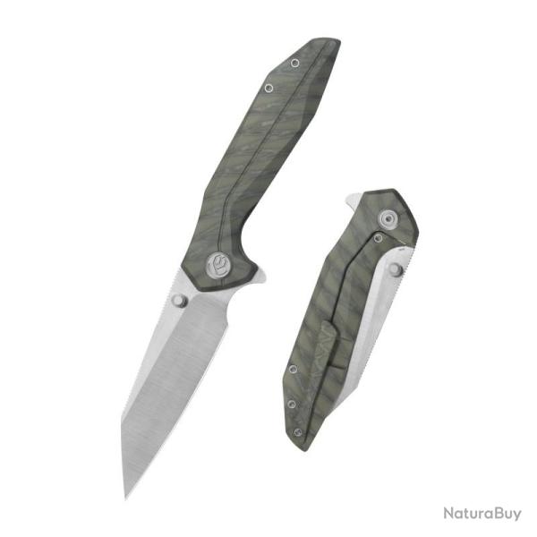 Couteau Pliant KB Nova Lame Acier M390 Manche Titane Flamme Framelock KUB495B