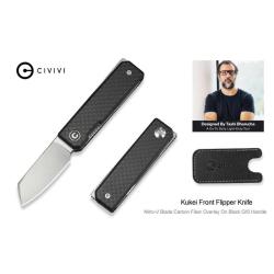 Couteau Pliant Civivi Kukei Lame Acier Nitro-V Manche Carbone Fibr&eacute; Noir Linerlock CIVC250364