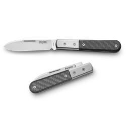 Couteau LionSteel Barlow Roundhead Lame Acier M390 Manche Carbone Slipjoint Italie LSTCK0111CF