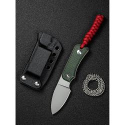 Couteau Fixe Civivi Baby Banter Lame Acier Nitro-V Manche Micarta Canvas Housse Kydex CIVC230452