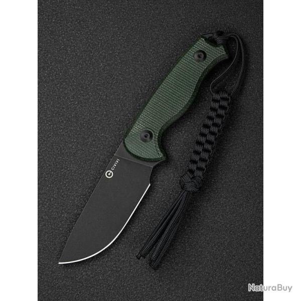Couteau Fixe Civivi Timberbark Lame Acier 14C28N Manche Micarta Canvas Housse Kydex CIVC230943