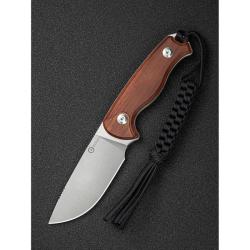 Couteau Fixe Civivi Timberbark Lame Acier 14C28N Manche Bois Guibourtia Housse Kydex CIVC230944