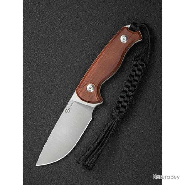 Couteau Fixe Civivi Timberbark Lame Acier 14C28N Manche Bois Guibourtia Housse Kydex CIVC230944