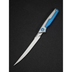 Couteau Pliant Civivi Shawka Lame Acier Sandvik 14C28N Manche Aluminium Bleu Liner Lock CIVC22029B2