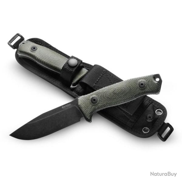 Couteau Fixe LionSteel M5B CVG Lame Acier Sleipner Manche Micarta Housse Cordura Italie LSTM5BCVG