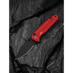 Couteau Civivi Mini Shakan Lame Acier Nitro-V Manche Aluminium Ripple Rouge Button Lock CIVC20052F2