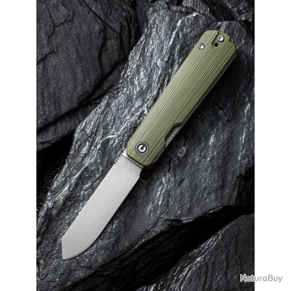 Couteau Pliant Civivi Sendy Lame Acier Nitro-V Manche G10 Vert Rouge Frais� Linerlock CIVC21004B1