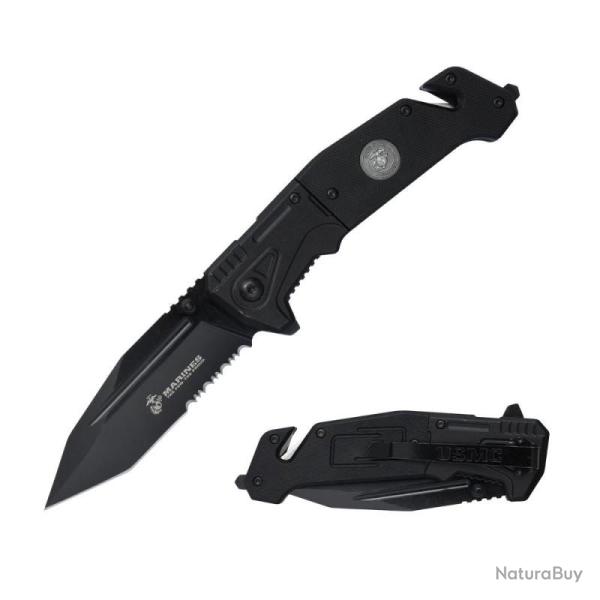 Couteau Pliant USMC M-A3003BK Lame Acier 3Cr13 Manche G10 Liner Lock USMA3003BK