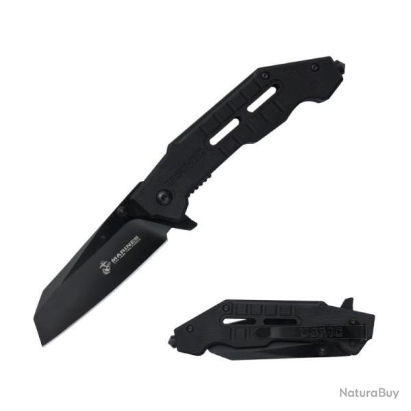 Couteau Pliant USMC M-A3002BK Lame Acier 3Cr13 Manche G10 Liner Lock USMA3002BK