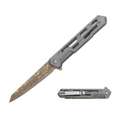 Couteau Pliant Tac Force TF-2010GY Lame Acier 3Cr13MoV Manche Aluminium Gris Liner Lock TF2010GY