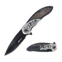 Couteau Pliant Mtech MT-A2006BB Lame Acier 3Cr13MoV Manche Bois Noir Liner Lock MTA2006BB