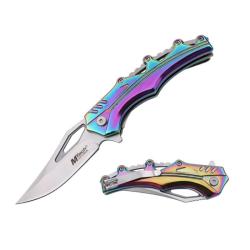 Couteau Pliant Mtech MT-A2027RB Lame Acier 3Cr13MoV Manche Acier Inox Spectrum Liner Lock MTA2027RB