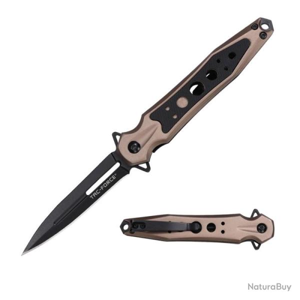 Couteau Pliant Tac Force TF-2011BZ Lame Acier 3Cr13MoV Manche Aluminium Bronze Liner Lock TF2011BZ