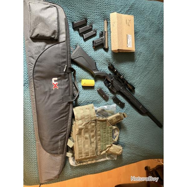 LOT : SNIPE TYPE VSR10 , AAP01 , GRENADE ET VESTE