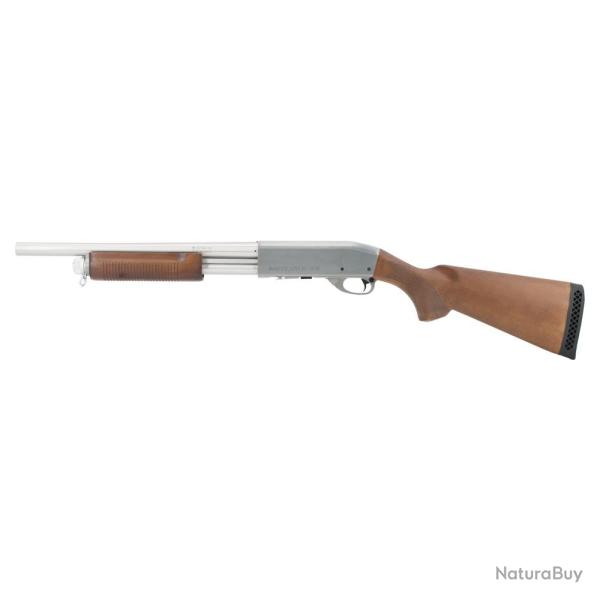 Fusil Pompe M870 Police Bois & Metal Silver Edition (S&T)