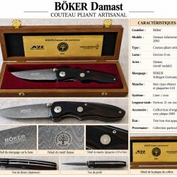 B&ouml;ker Damast Jahresmesser 2003 - n&deg;156/999 - Damas - coffret d'origine