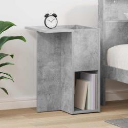 Table d'appoint, panneau de bois, gris b&eacute;ton, pour le salon, 35 &times; 40 &times; 55 cm