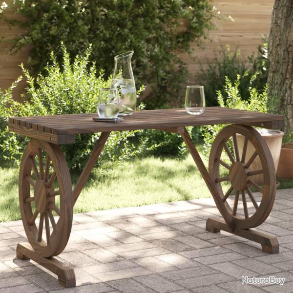 Table en bois de sapin massif, pour le jardin, 115 � 55 � 65 cm