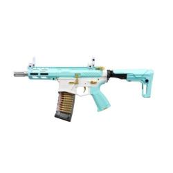 R&eacute;plique airsoft longue G&G Armament CM16 Batto CQB Macaron Blue 6 mm