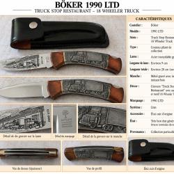 B&Ouml;KER 1990 LTD - COUTEAU DE COLLECTION - &Eacute;DITION LIMIT&Eacute;E 2450/7500