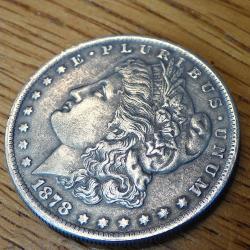 SUPERBE MONNAIE - REPRODUCTION DE LA LIBERTE USA DE L'ANNEE 1878 D'UNE SUPER PIECE ARGENTE ANCIENNE