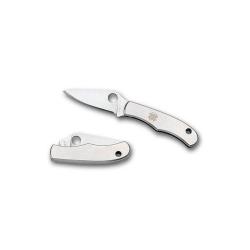 Couteau Pliant Spyderco Bug Lame Acier 3Cr13 Manche Acier Inoxydable Slip Joint SC133P