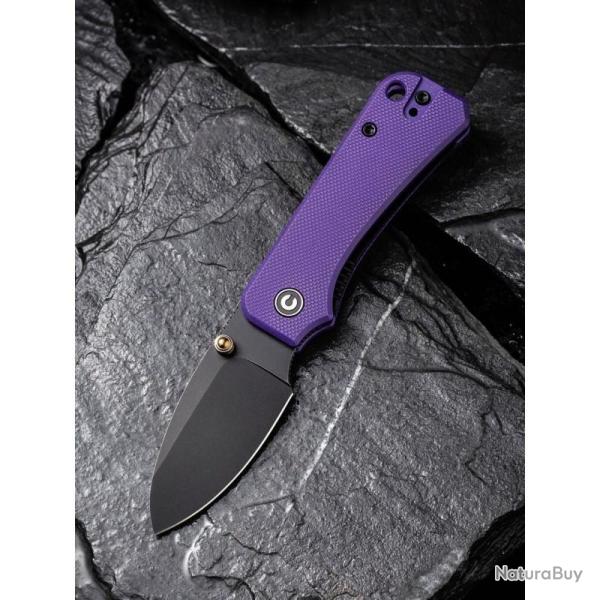 Couteau Pliant Civivi Baby Banter Lame Acier Nitro-V Manche G10 Violet Linerlock CIVC19068S4