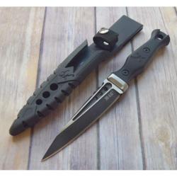 Couteau United Cutlery M48 Highland Sgian Lame Acier 2Cr13 Manche &Eacute;lastom&egrave;re &Eacute;tui Ceinture UC3154