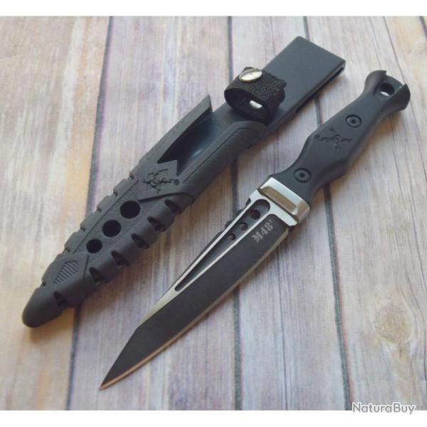 Couteau United Cutlery M48 Highland Sgian Lame Acier 2Cr13 Manche �lastom�re �tui Ceinture UC3154