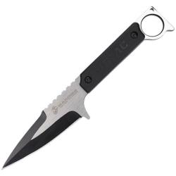 Couteau Fixe USMC Shadow Spear Lame Acier 3Cr13 Manche FRN Anneau Doigt &Eacute;tui USMFIX3005BK
