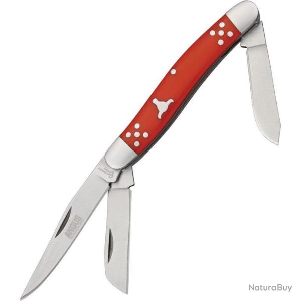 Couteau Cattleman's Cutlery Brangas Stockman Manche Delrin Rouge Slipjoint CC0001RD