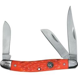 Couteau Cattleman's Cutlery Signature Stockman Orange Manche Delrin gaufr&eacute; Orange CC0001JOD