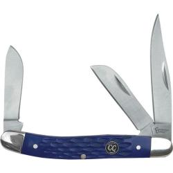 Couteau Cattleman's Cutlery Signature Stockman Blue Manche Delrin gaufr&eacute; Bleu Slipjoint CC0001JBL