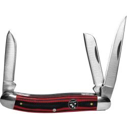 Couteau Cattleman's Cutlery Cowhand Stockman Red Manche G10 Noir/Rouge Slipjoint CC0001GRD