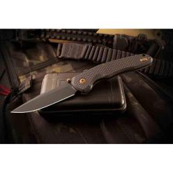 Couteau Pliant Spartan Blades Soter Lame Acier CPM S35VN Manche Fibre Carbone RaceLock SFBL14BKCF