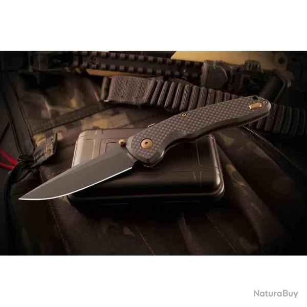 Couteau Pliant Spartan Blades Soter Lame Acier CPM S35VN Manche Fibre Carbone RaceLock SFBL14BKCF
