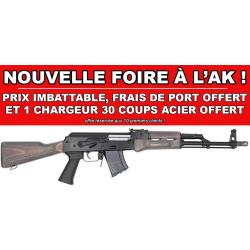 FOIRE AK - WBP AK JACK DELUXE BLACK WOOD CANON CHROM&Eacute; CAL.7.62x39 + 1 CHARGEUR 30 COUPS OFFERT !