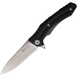 Couteau Pliant Maxace Zealot 2.0 Lame Acier K110 Manche G10 Noir Linerlock MAXMZ204