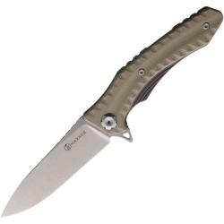 Couteau Pliant Maxace Zealot 2.0 Lame Acier K110 Manche G10 Marron Linerlock MAXMZ206