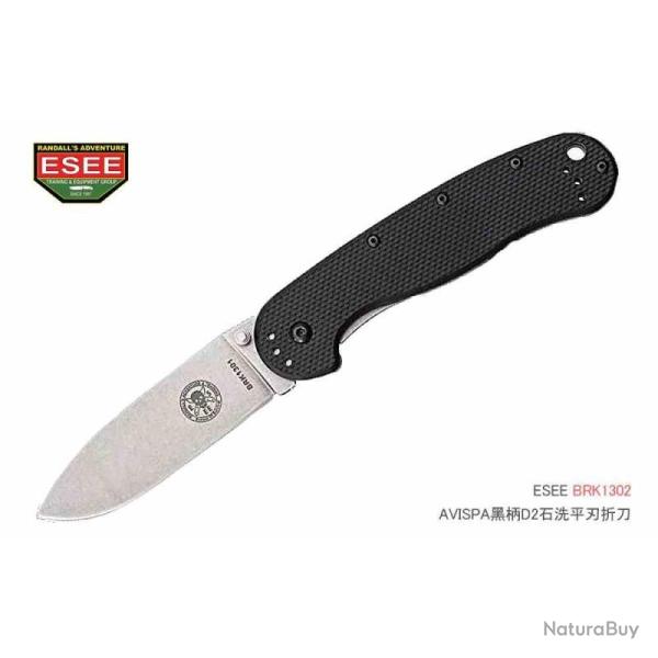Couteau Pliant ESEE Avispa Lame Acier D2 Manche FRN Framelock Taiwan BRK1302