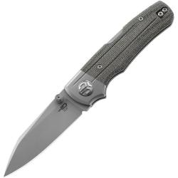 Couteau Pliant Bestech Tonic Lame Acier M390 Manche Titane Micarta Noir Backlock BTKT2204A