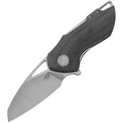 Couteau Pliant Bestech Riverstone Lame Acier 154CM Manche Micarta Noir Linerlock BTKL03D