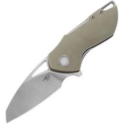 Couteau Pliant Bestech Riverstone Lame Acier 154CM Manche G10 Sable Linerlock BTKL03A